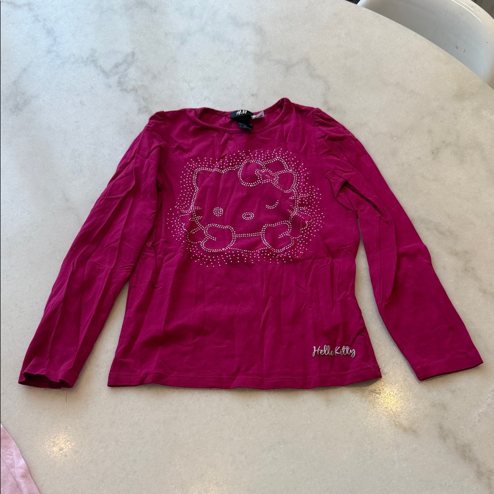 H&M Hello Kitty Long Sleeve Tee - Fuchsia